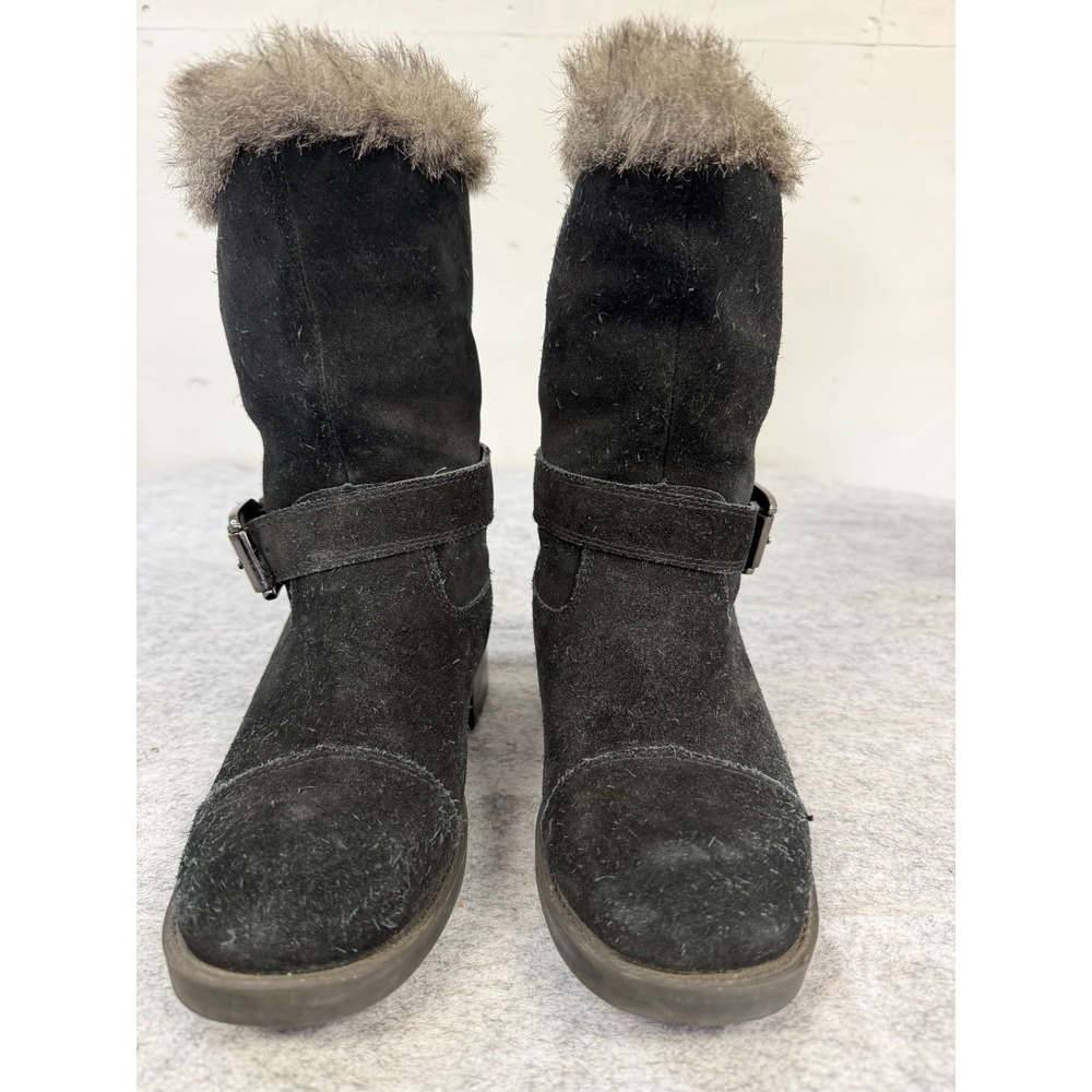 Cougar "Franca Suede‎ Winter Boots, Black with Faux-Fur Lining, Women's Size 9.5